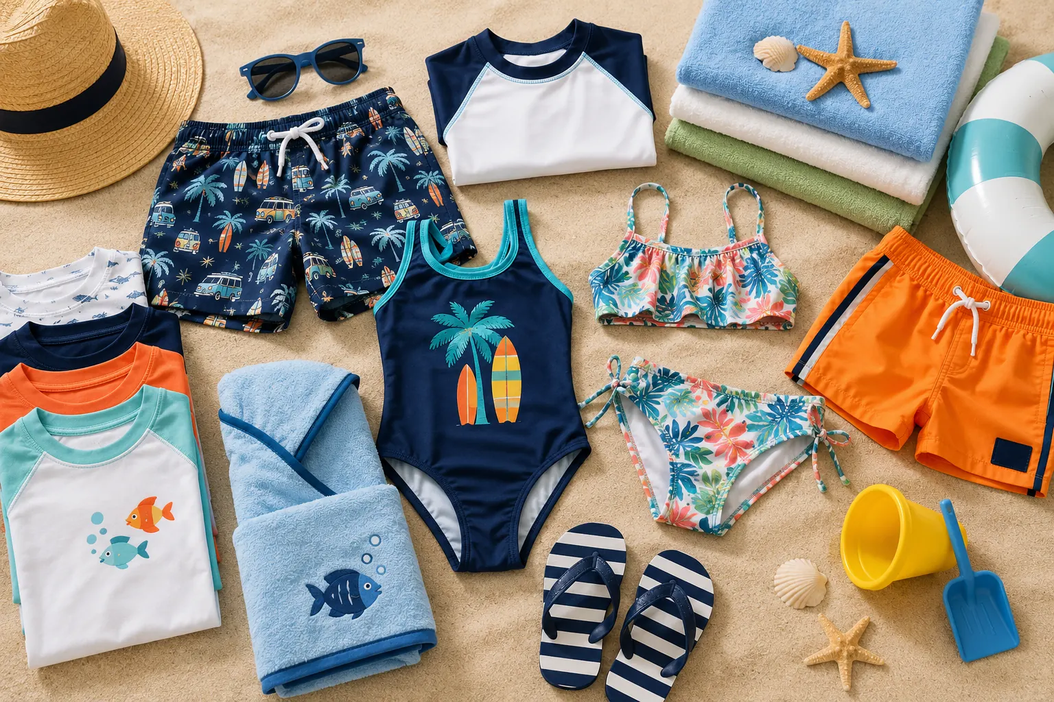 Stock costumi interi e bikini bambino
